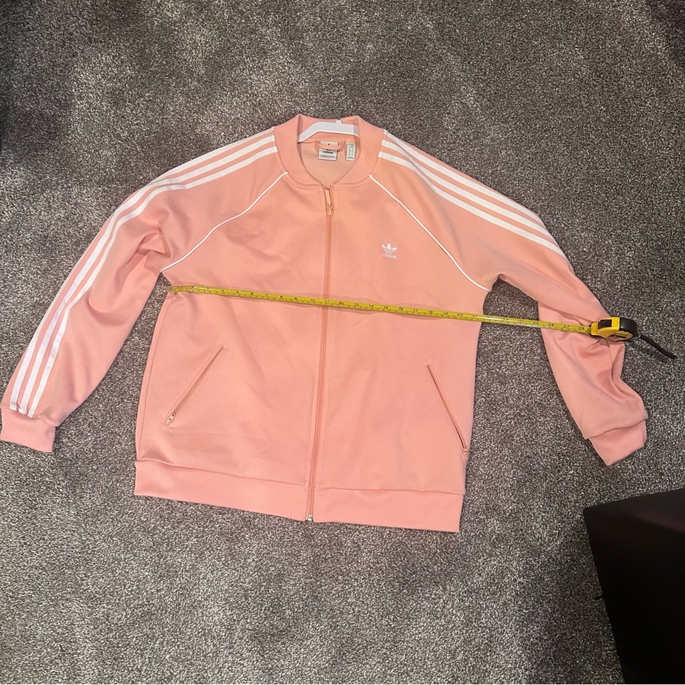 Adidas XL women’s peach knit Track Jacket - Picture 2 of 5